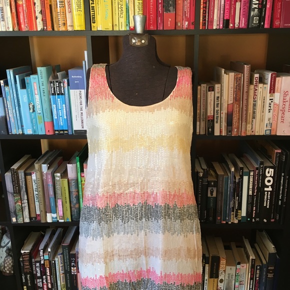 Beaded Ombré Style French Connection Tunic Dress - Picture 2 of 4
